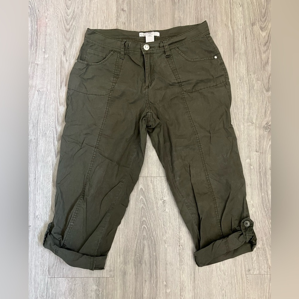 3/$15 Cleo Olive Green Capris